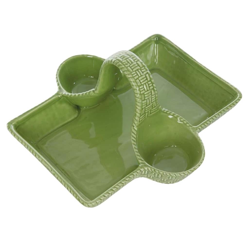 Transpac Ceramic Strawberry Basket Tray Home Decorations Spring