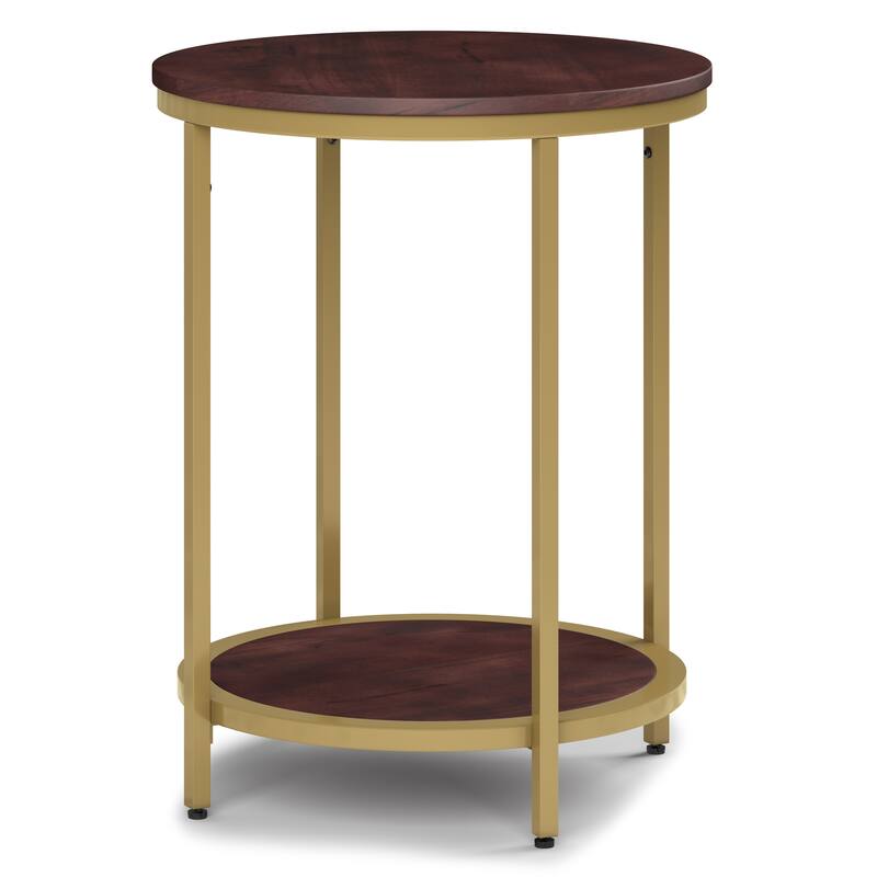 WYNDENHALL Alrich Industrial 18 inch Wide Metal Round Accent Side Table - 18 W x 18 D x 24 H