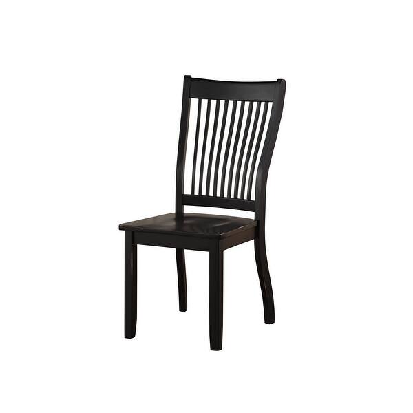 Shop Side Chair Set Of 2 In Black Rubber Wood On Sale Overstock 24231703