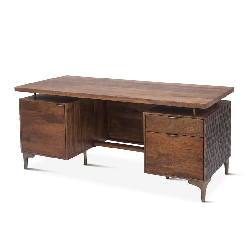 Vallarta 66-Inch Two Tone Mango Wood Desk-