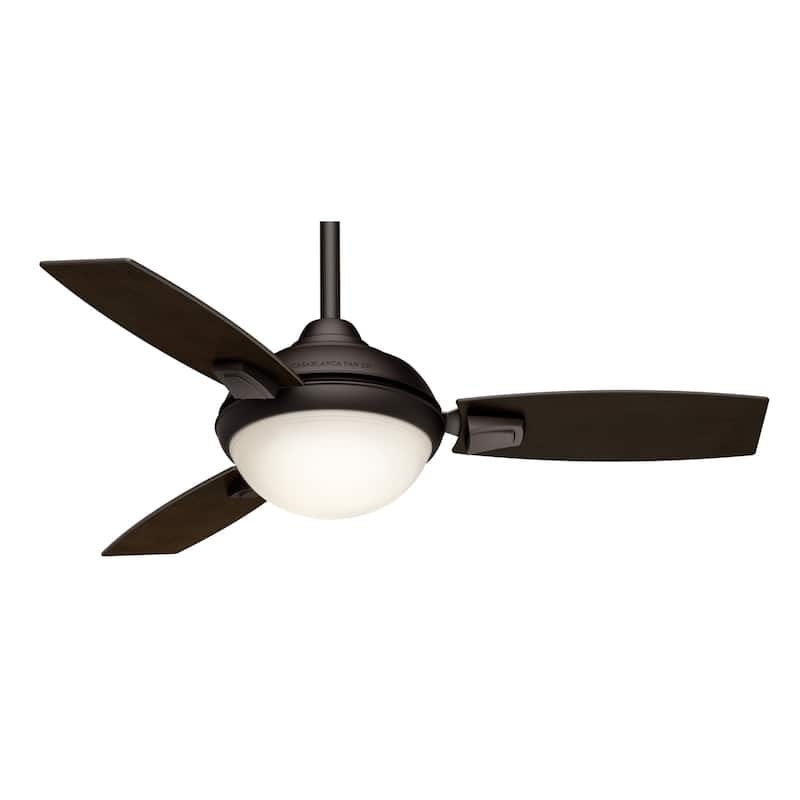 Casablanca 44" Verse Outdoor Ceiling Fan with LED Light Kit and Handheld Remote - Contemporary Retro - DAMP RATED!