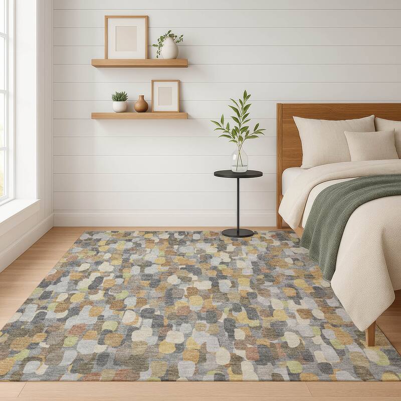 Machine Washable Indoor/ Outdoor Contemporary Drew Chantille Rug