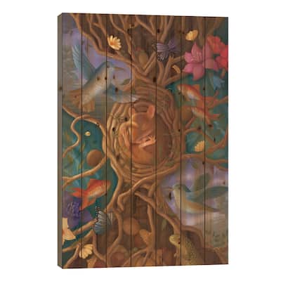 Blissful Solitude Print On Wood by Gina Matarazzo - Multi-Color