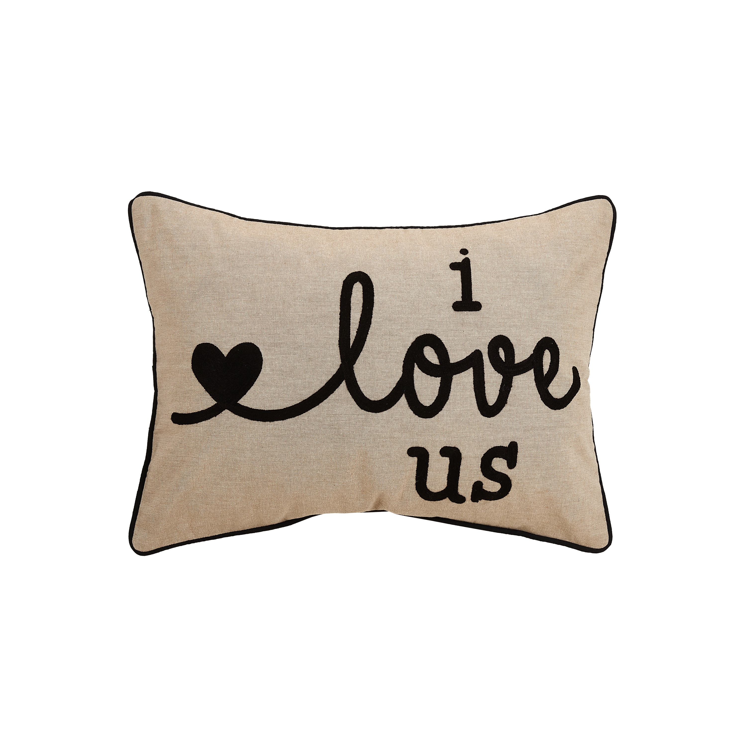 I Love Us Embroidered Pillow
