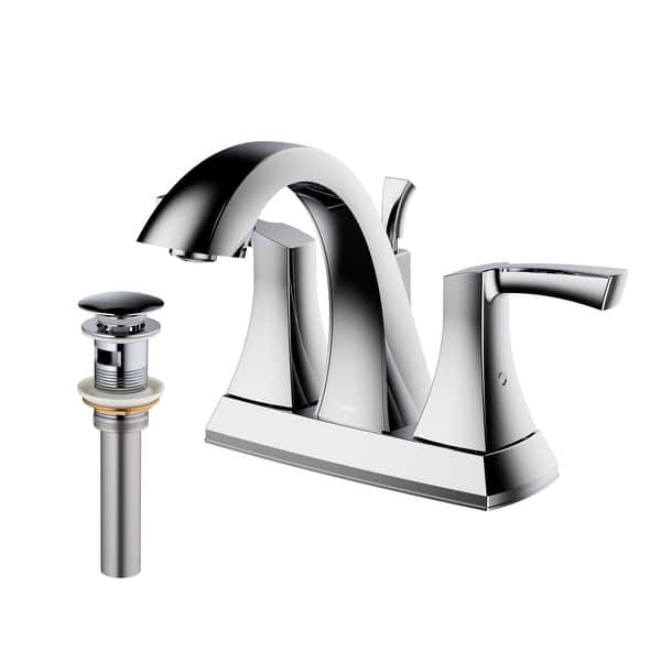 slide 2 of 22, Karran Randburg KBF526 2-Handle Two Hole Centerset Faucet Bathroom Faucet with Matching Pop-up Drain Chrome