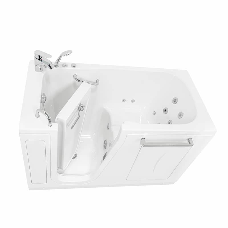 Ella Zen Acrylic Hydro Massage Walk in Tub 30"x60", 2 Piece Faucet