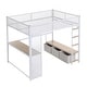 preview thumbnail 15 of 32, Full Metal Gaming Loft Bed with LED, Desk & Drawers