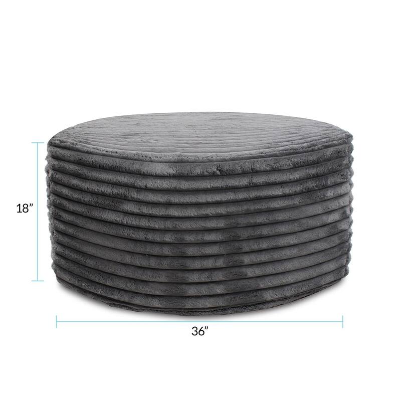 Universal Round Ottoman Shar Pei White