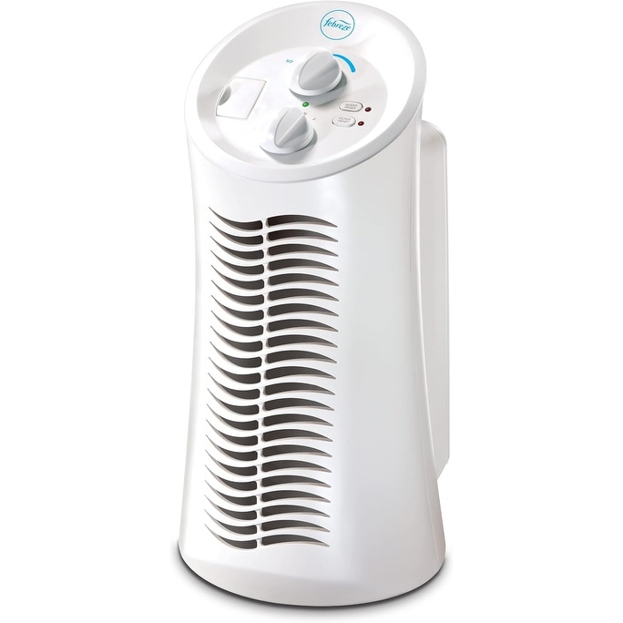 Febreze HEPA-Type, Small Room Mini Tower Air Purifier, White - 8.66