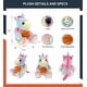 preview thumbnail 2 of 4, DolliBu Sitting Rainbow Unicorn Stuffed Animal with Basketball Plush - 10 inches