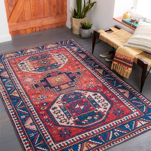 Livabliss Traditional Iris Tribal Area Rug - Bed Bath & Beyond
