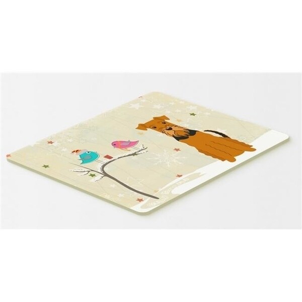 Carolines Treasures BB2513CMT Christmas Presents Between Friends Airedale Kitchen or Bath Mat 20 x 30