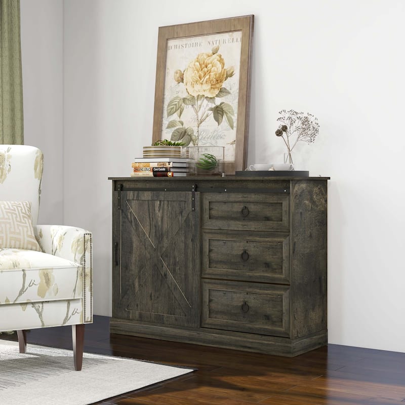 Farmhouse Buffet Cabinet for Dining Room and Living Room Use
