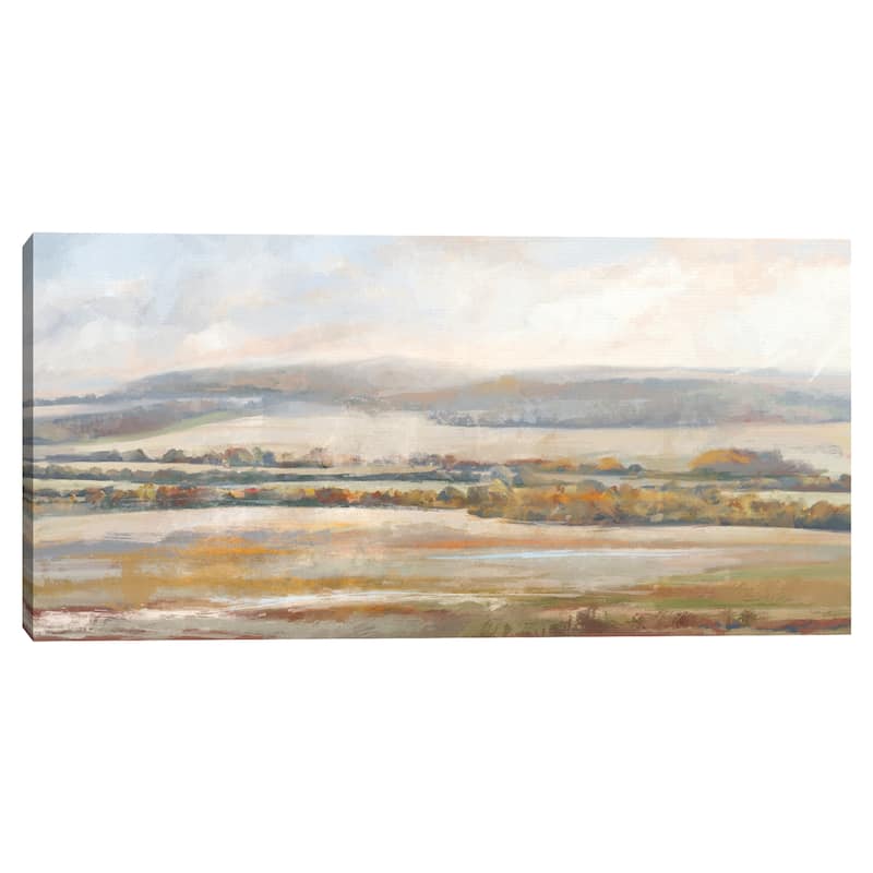 Perfected Pasture by Studio Arts Canvas Art Print - Green