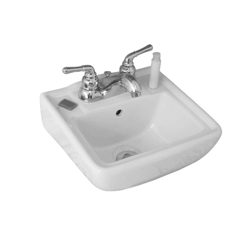 Fine Fixtures Ceramic 12.25-inch Small White Wallmount Sink