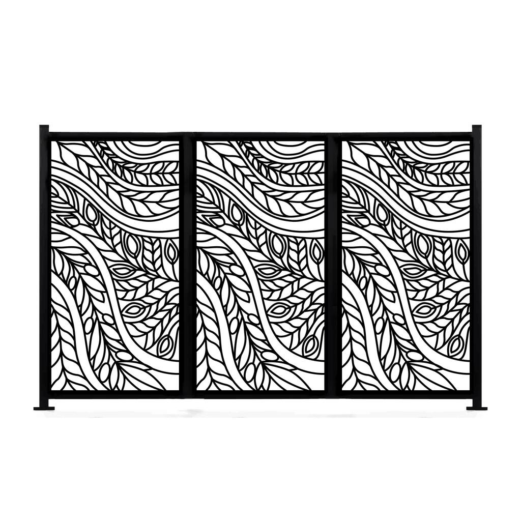 HighlanderHome Freestanding Modular Metal Privacy Screen, 4FtX 6Ft