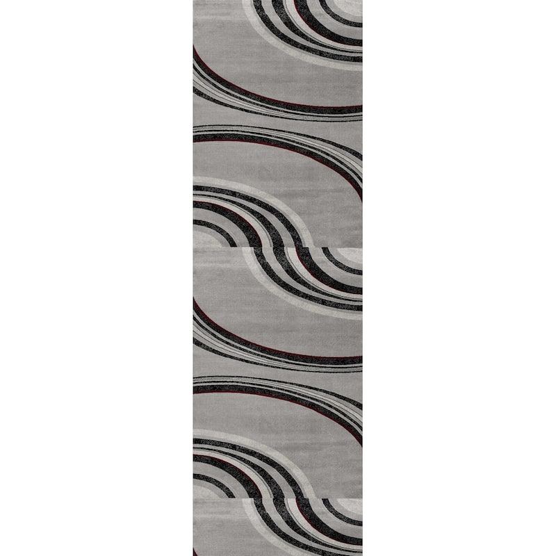 HomeRoots Abstract Modern Runner Area Rug