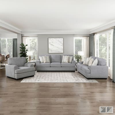 Pombal 3-Piece Chenille Living Room Sofa Set