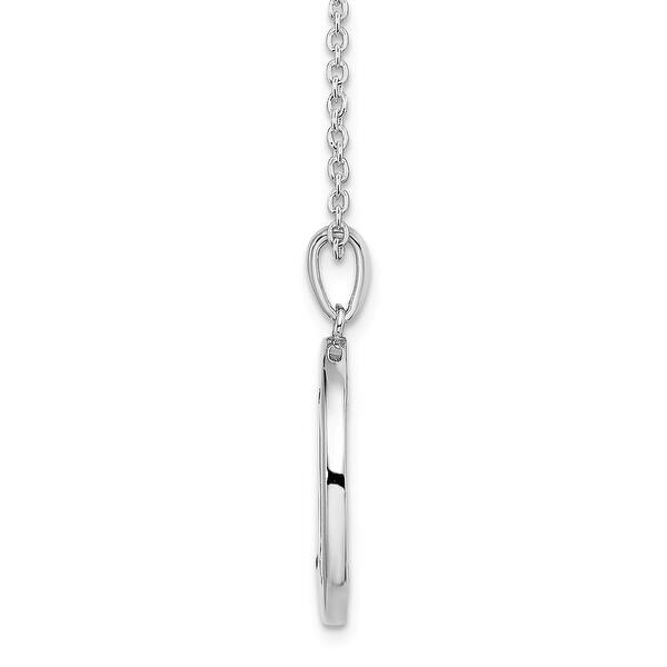 925 Silver Pear Drop Diamond Accent Pendant Necklace 18 0.025cttw, IJ/I2-I3 925 Silver Pear Drop Diamond Accent Pendant Necklace 18 0.025cttw, IJ/I2-I3
