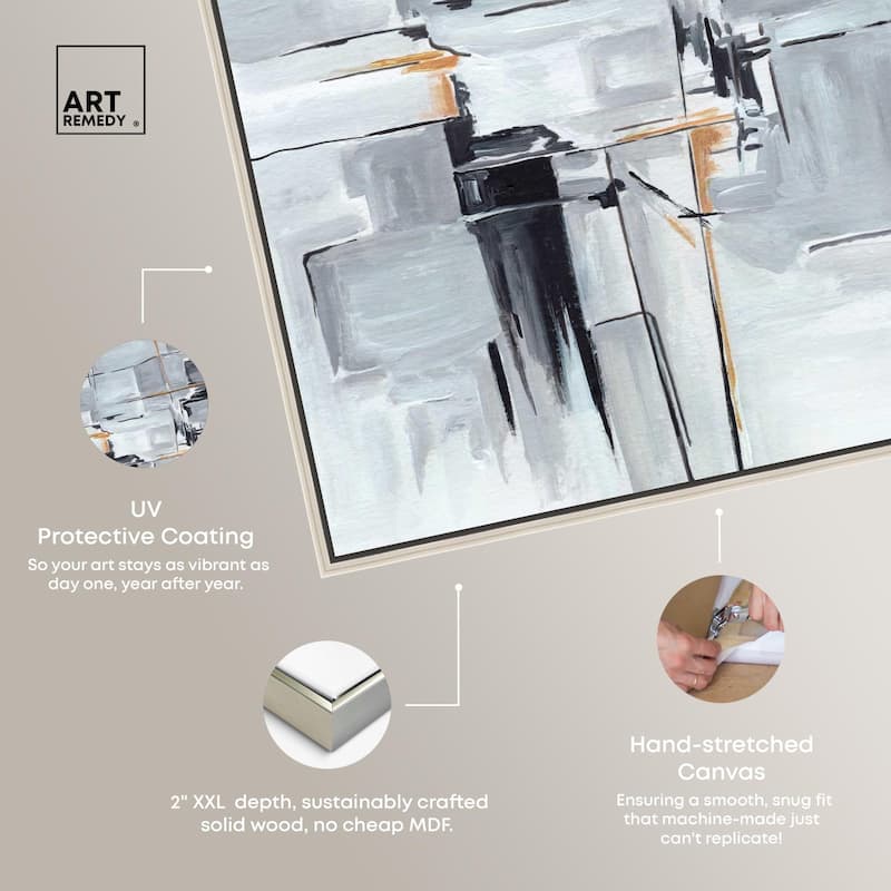 Elegant Grey Shades I Canvas by Art Remedy