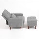 preview thumbnail 47 of 59, Adjustable Backrest Lounge Accent Chair Set with Storage Ottoman