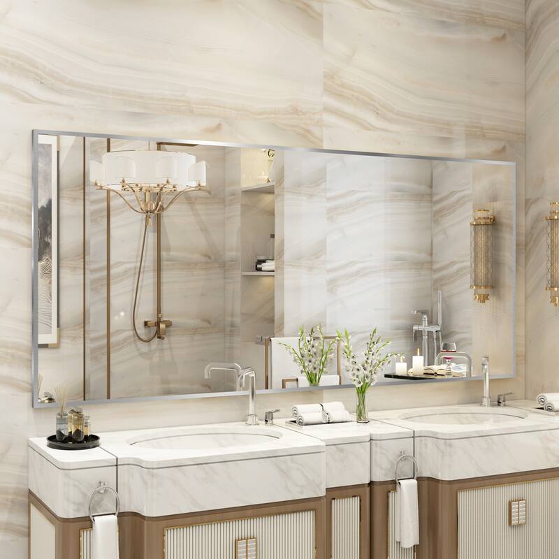 QuivaraView Wall Mounted Aluminum Frame Bathroom Vanity Mirror