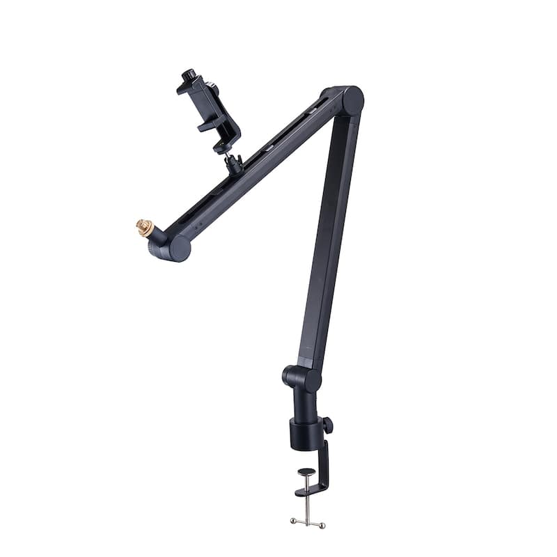 Desk-Mounted Microphone Arm with Blue Yeti, Hyperx Quadcast, and More - Without headphone bracket