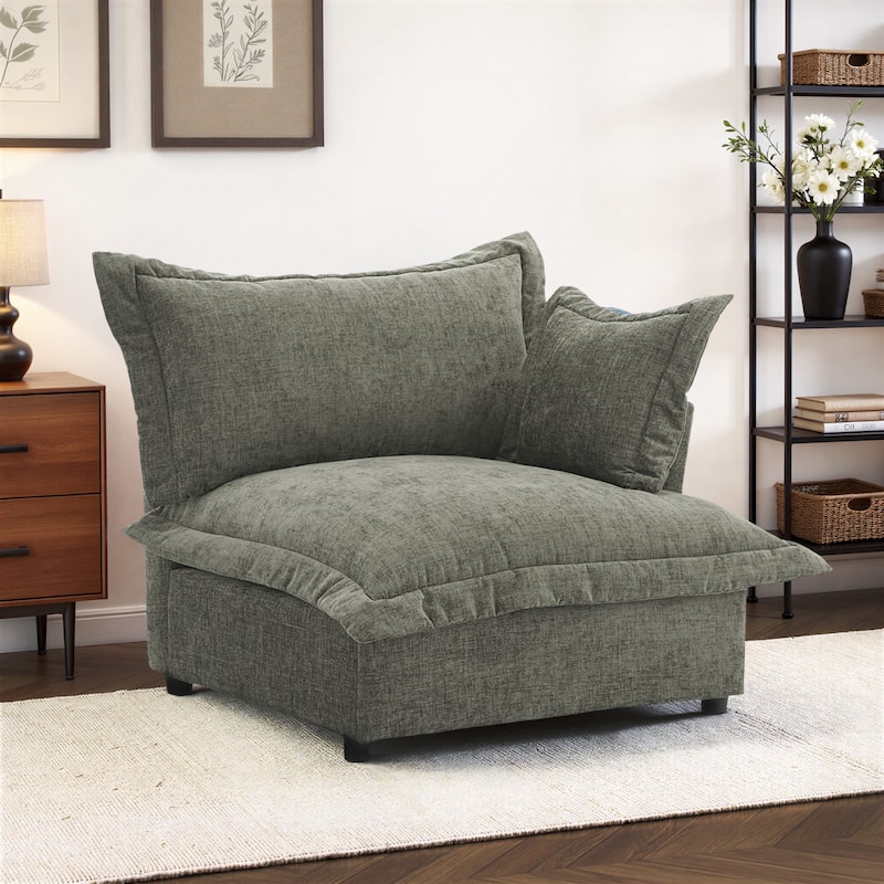 Double Layer Cushion Comfy Cloud Modular Sectional Sofa Couch Ottoman