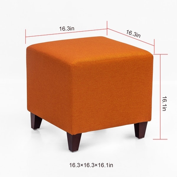 dimension image slide 1 of 4, Adeco Simple British Style Passionate Cube Ottoman Footstool