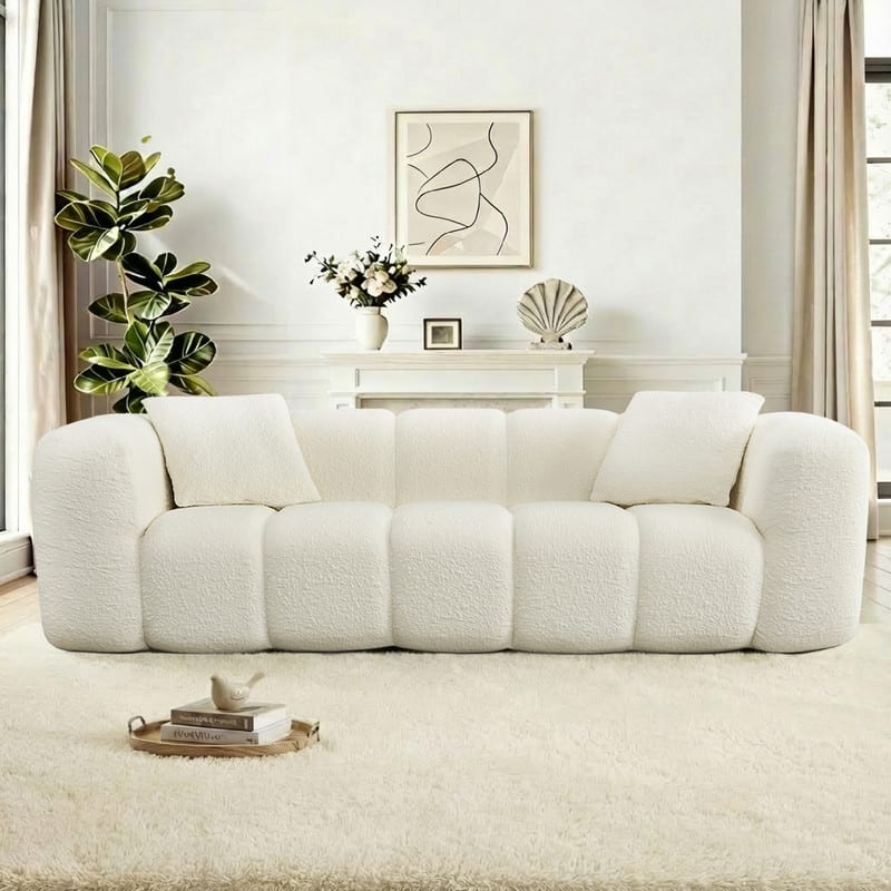 Spruce & Spring Compressed 3 Seat Boneless Sofa for Living Room