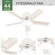 preview thumbnail 4 of 21, Hunter 44" Fitzgerald Low Profile Ceiling Fan with LED Light Kit and Pull Chain