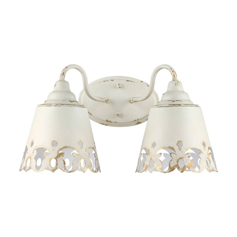Golden Lighting 0883-BA2 Eloise 2 Light 8" Wide Vanity Light - Antique Ivory