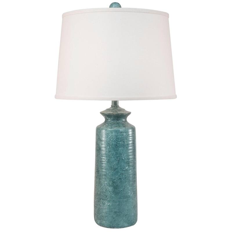 Casual Tall Slender Pottery Table Lamp - Tall Slender - Two-Tone Riverway
