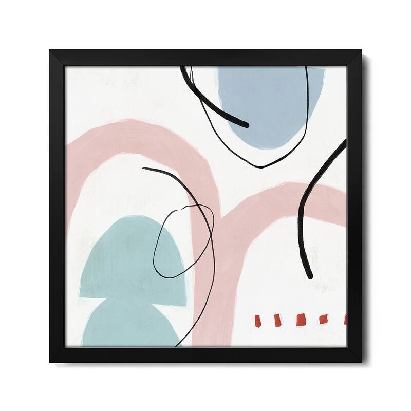Elasticity I Blush Version Premium Framed Poster by PI Studio - Black - 24x24x1