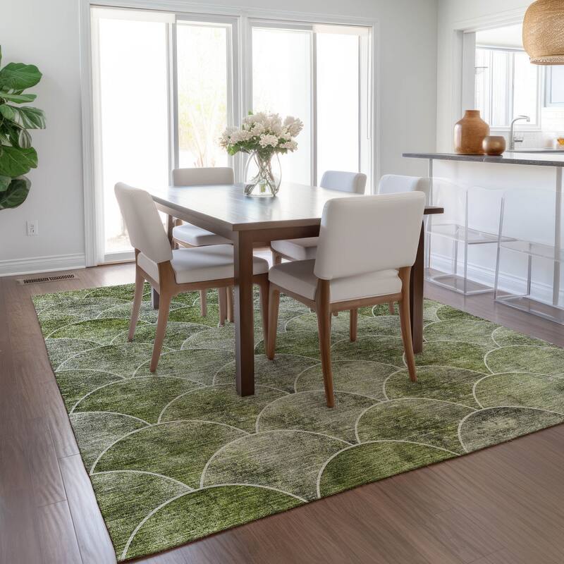 Machine Washable Indoor/ Outdoor Chantille Contemporary Rug
