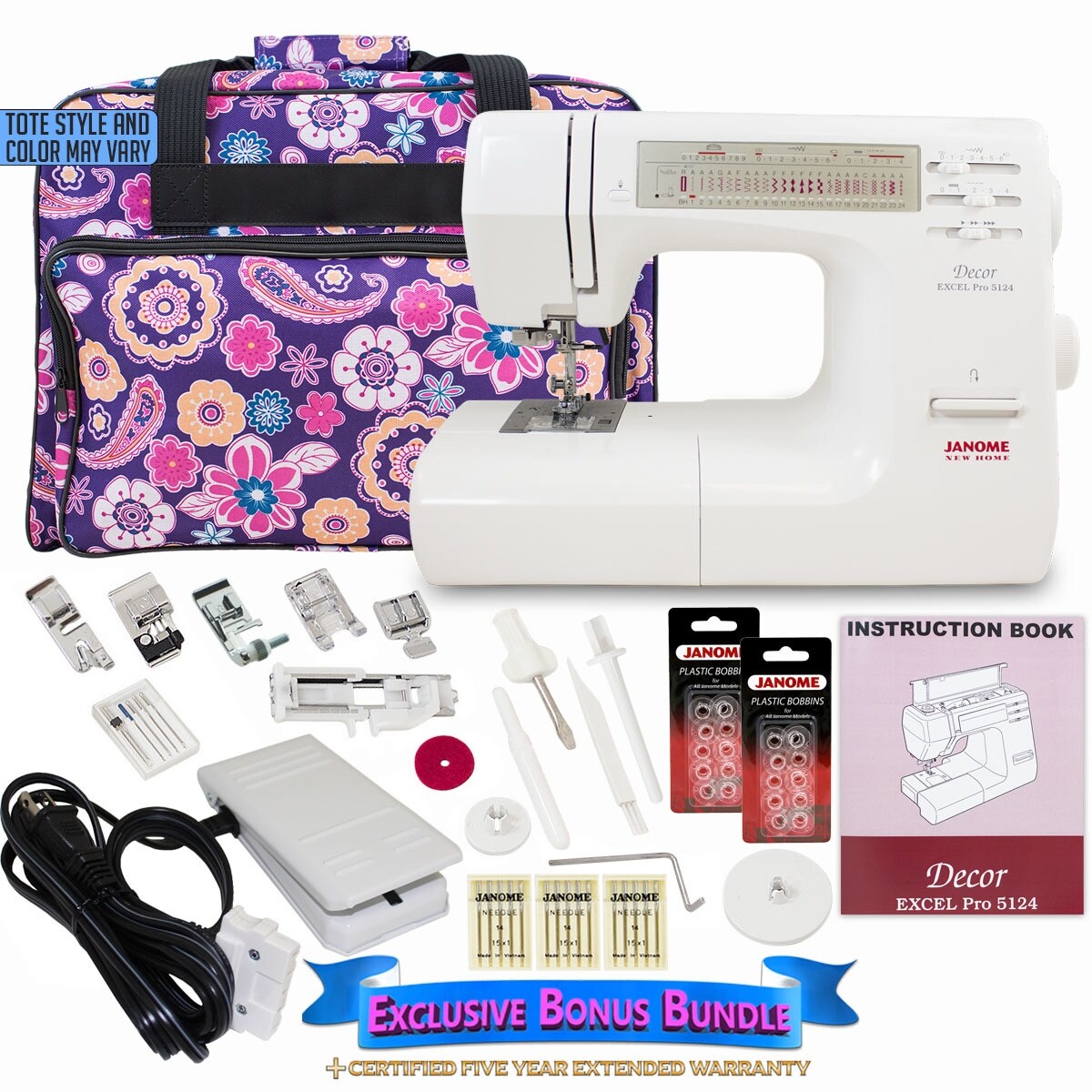 Shop Janome Decor Excel Pro 5124 Sewing Machine With Exclusive