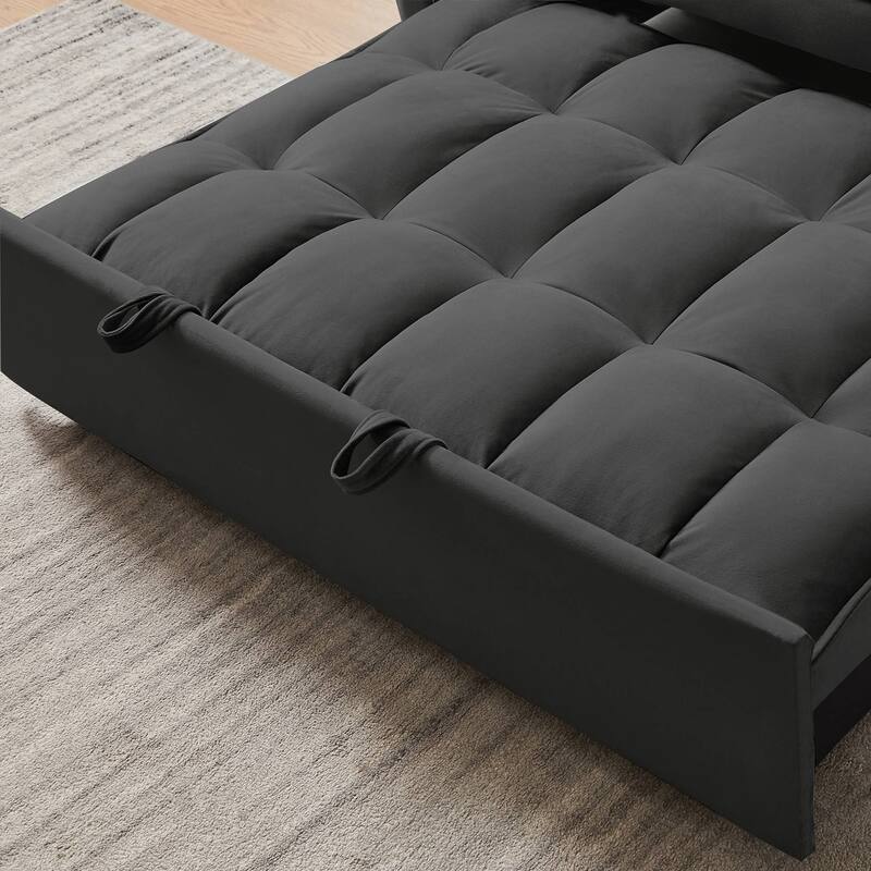 3-in-1 Convertible Modern Velvet Sofa Bed