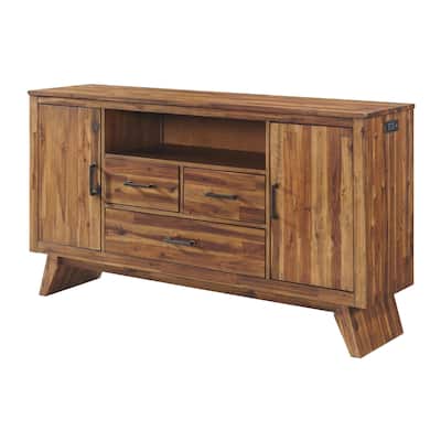 Vantage 70" 3-Drawer Sideboard, Ornate Spice Acacia