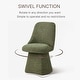 preview thumbnail 3 of 20, Anna Upholstered Swivel Armless Dining Chair for Kitchen Living Room