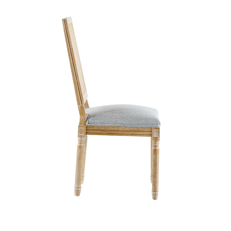 Modern 6 Piece Rattan Dining Chair with Backrest Cushions Wooden Legs for Dining Room Kitchen Living Room Bedroom