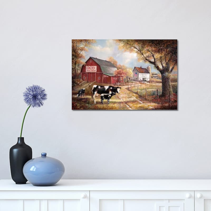 iCanvas "Memories On The Farm" by Ruane Manning Canvas Print - 12x18x1.5