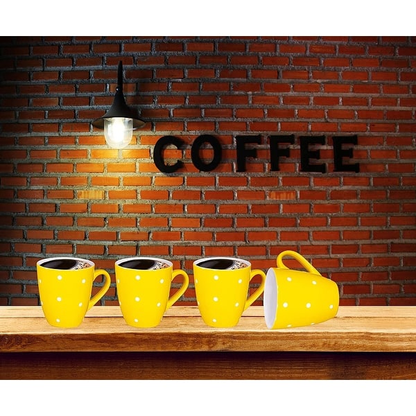 Bruntmor Jumbo Coffee Mug Set of 4 Yellow Blue Red Green, 24 Oz