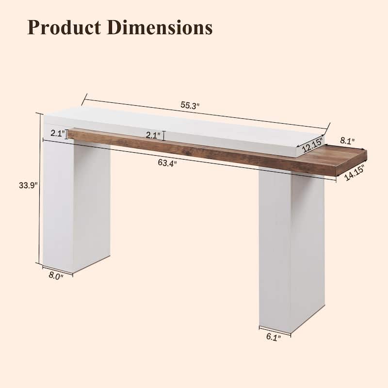 Modern Entryway Table, Wood Sofa Table Behind The Couch, Narrow Table
