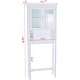 preview thumbnail 7 of 5, Spirich Home Bathroom Shelf Over The Toilet, Bathroom Cabinet Organizer with Moru Tempered Glass Door