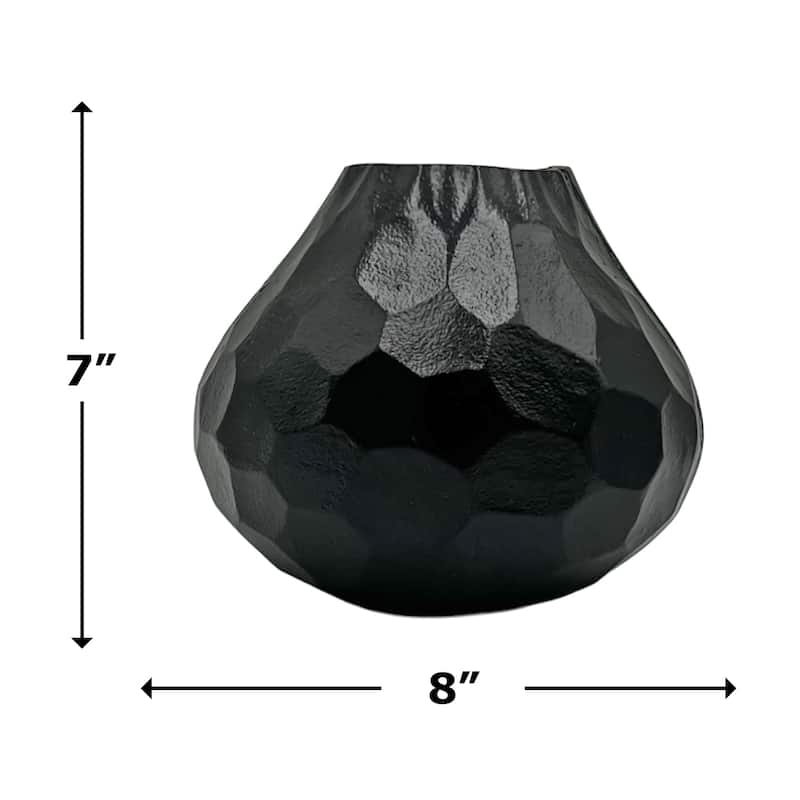 8 inch Wide Decorative Handmade Aluminum Pear Flower Vase