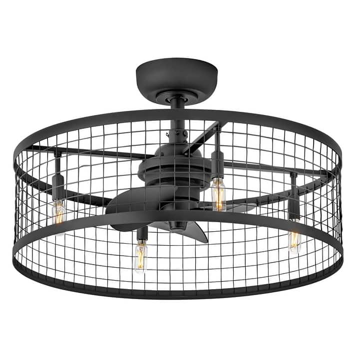 Hinkley Lighting 904724F-LIA Finnigan 24" Wide 3 Blade 4 Light Smart - Matte Black