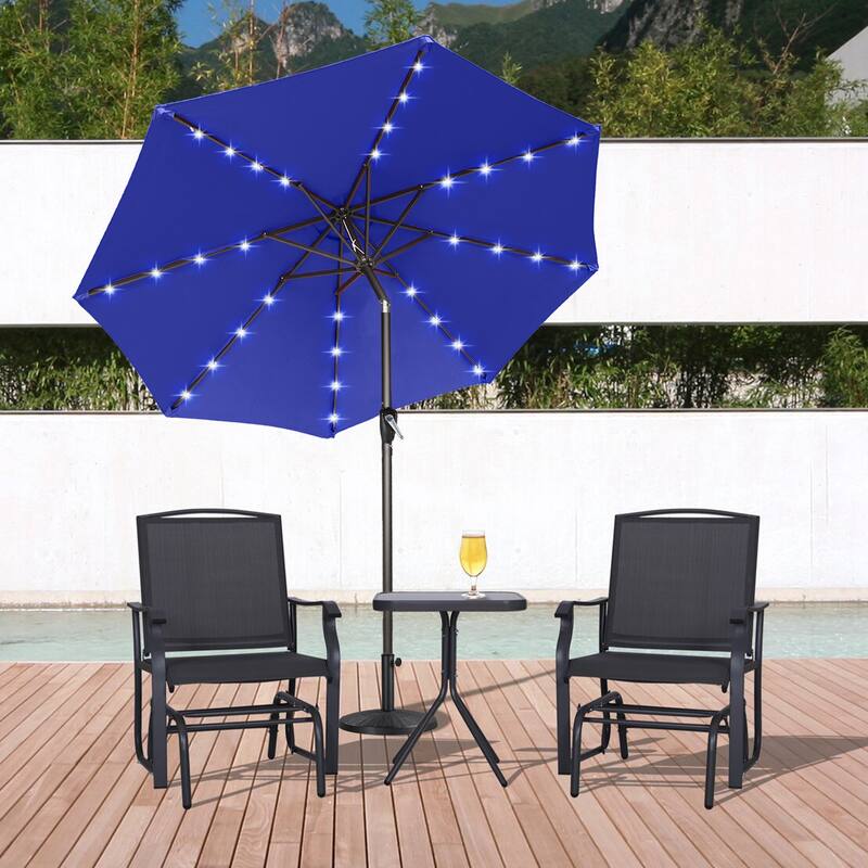 ABCCANOPY 7.5FT Outdoor Patio Solar Umbrella with 24LED Lights