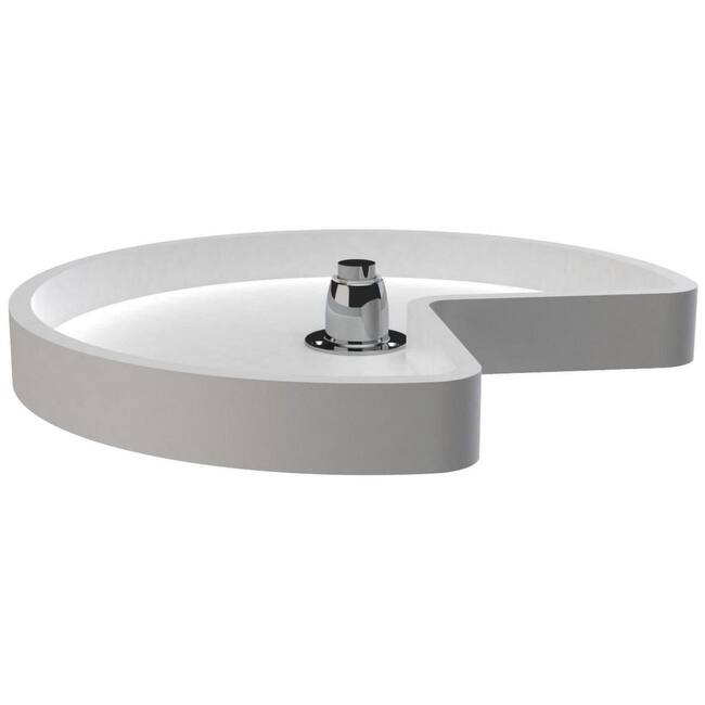 Rev-A-Shelf 6421 Series 18 Inch Pie Cut Single Lazy Susan Shelf with - White