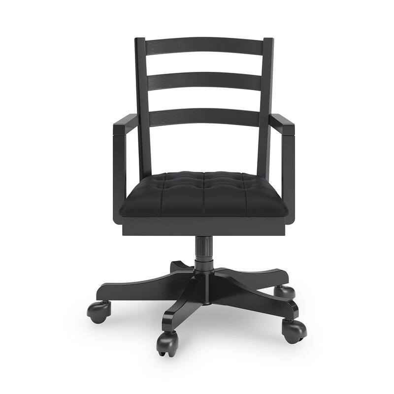 Signature Design by Ashley Wildenauer Black Home Office Desk Chair - 22.25" W x 21.5" D x 36" H