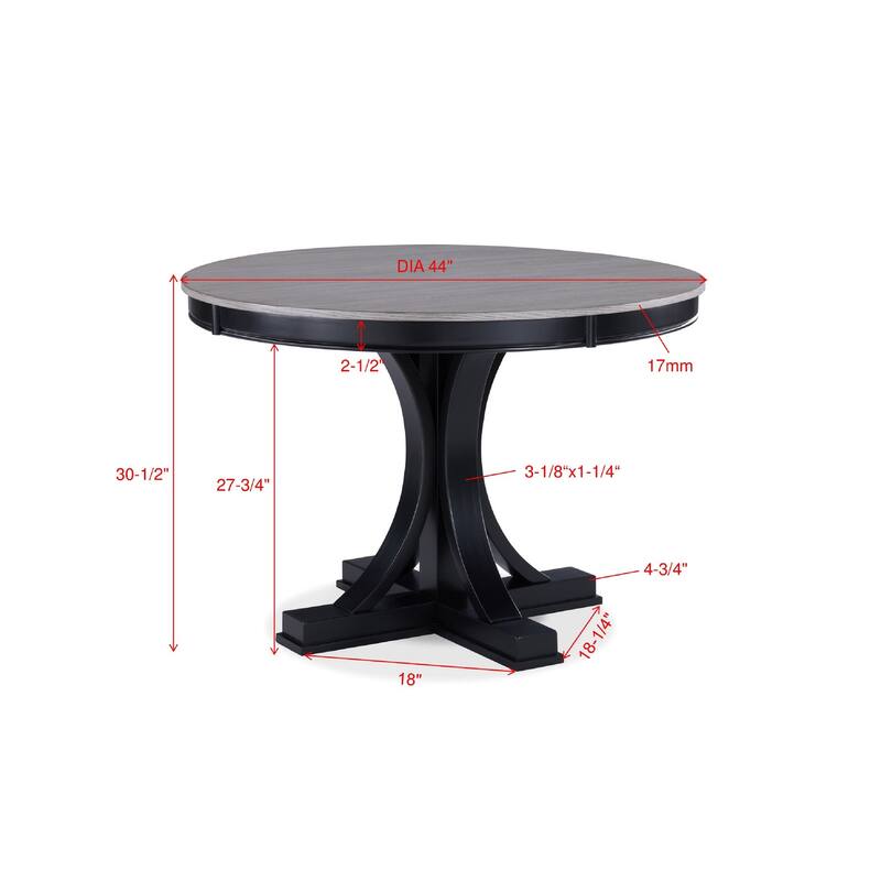 1pc Contemporary Light Round Dining Table